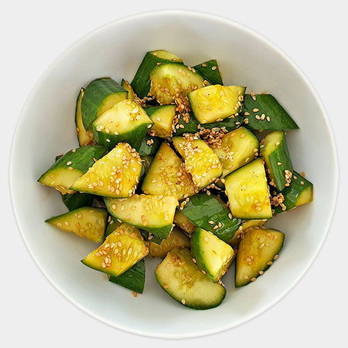 سالاد خیار کنجد Sesame Cucumber Salad image food <p>۱. خیارها را به اندازه لقمه خرد کرده و به کاسه همزن انتقال دهید و بقیه مواد را اضافه کنید و خوب مخلوط کنید.</p><p>
</p><p>۲. روی آن را با فویل بپوشانید و به مدت ۳۰ دقیقه در یخچال قرار دهید.</p>
<p>۳. دوباره مخلوط کنید و به یک کاسه منتقل کنید.</p><p><img src="/media/django-summernote/2024-02-14/1336fbd6-18a7-4b7a-b058-c8c4c51a555f.jpg" style="width: 25%;"><img src="/media/django-summernote/2024-02-14/9f453343-7544-4843-b937-d6716eeab056.jpg" style="width: 25%;"><img src="/media/django-summernote/2024-02-14/75b9c49d-3933-44c9-b399-cfc9d847dc41.jpg" style="width: 25%;"><br></p>